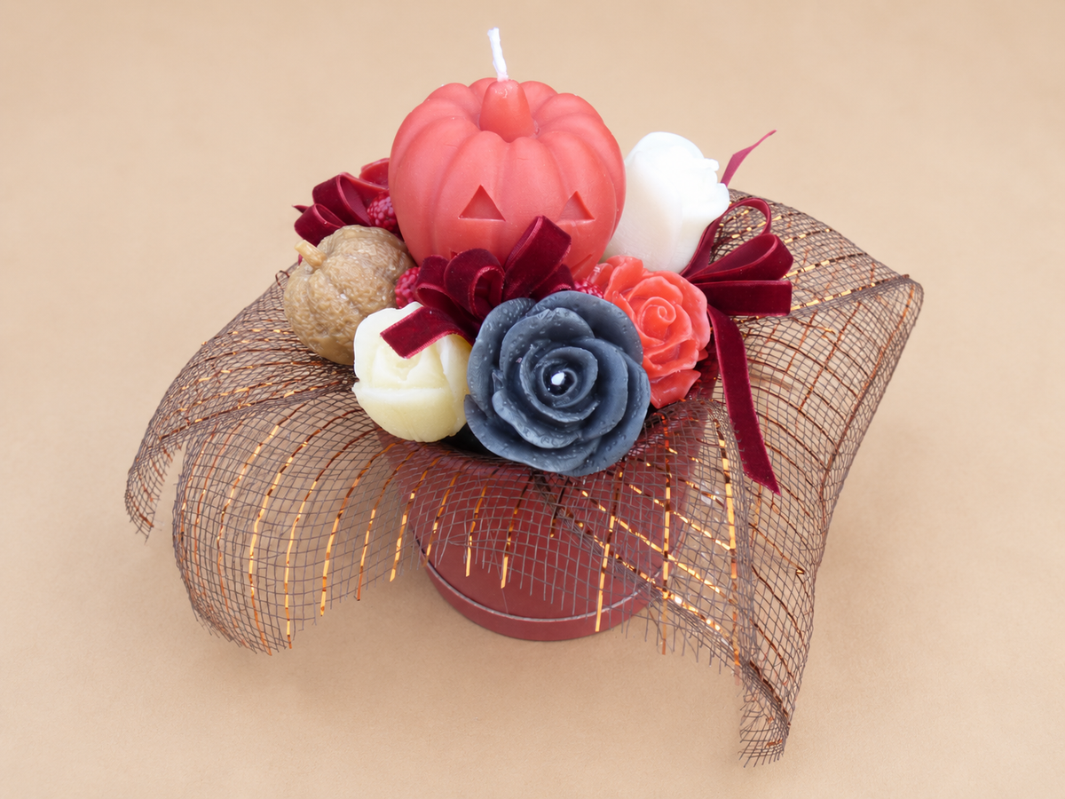 Herfst kaarsen boeket