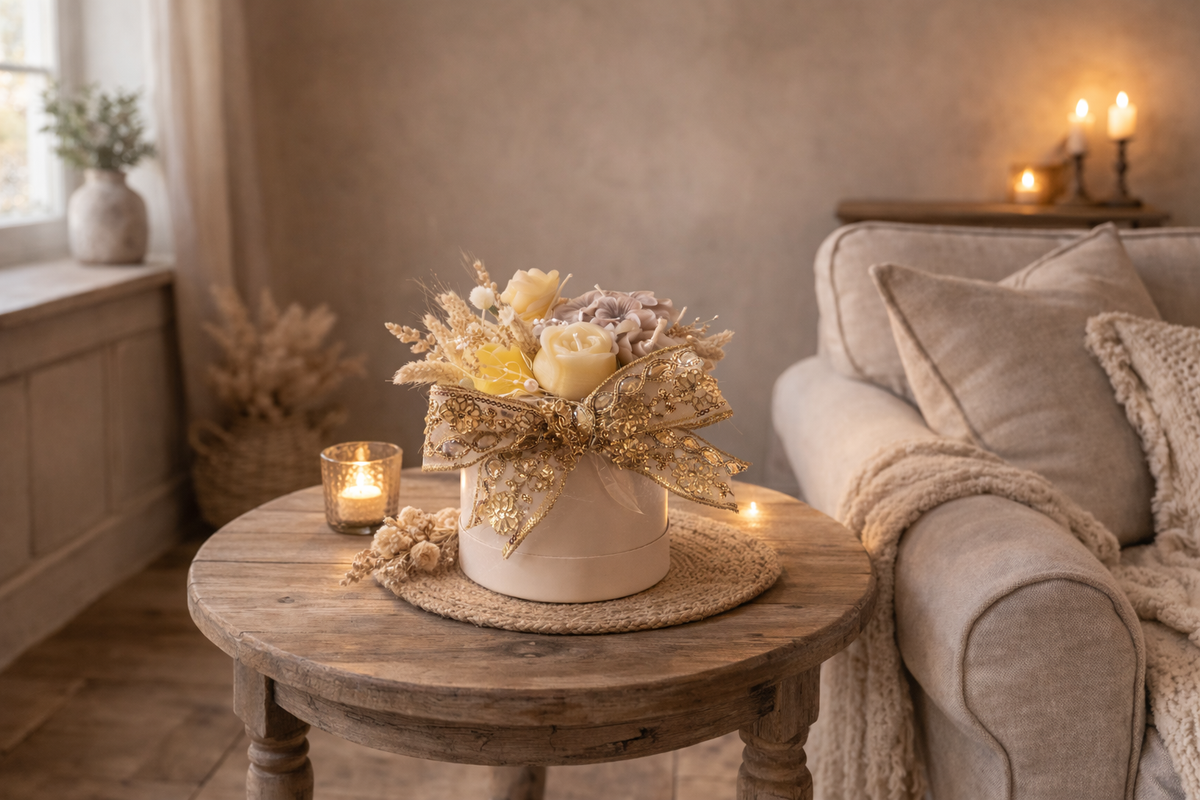 Bloemen doosje (wit)